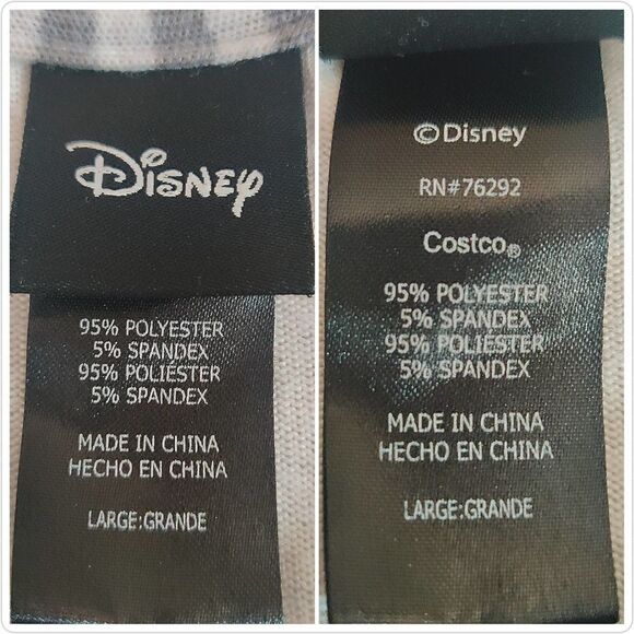 Disney Stars & Mickey cozy grey round neck pajama top sz L - Picture 9 of 9